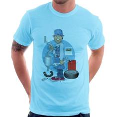 Camiseta Mecânico - Foca na Moda, Azul bebê, GG