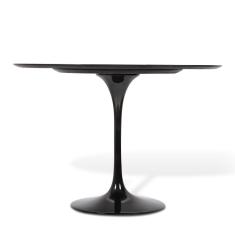 Mesa De Jantar Tulipa Saarinen Redonda 120 Cm Laqueada Preto