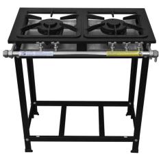 Fogão Serv Kenok 2 Bocas Duplas Baixa Pressão Fbse2b.804