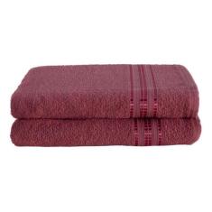 Kit 2 Peças Toalha de Banho para Banheiro 100% Algodão Linea - EMPÓRIO