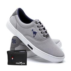 Kit Tênis Masculino Polo Joy Lona Amarração + Carteira-Masculino