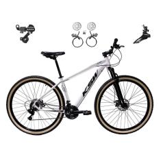 Bicicleta Aro 29 Ksw Xlt Alumínio 21v Câmbios Shimano Tz Freios a Disco Hidráulicos Pneus Faixa Bege-Unissex