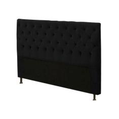 Cabeceira Cristal Plus Casal 140cm Preto Bebezin