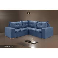 Sofá de Canto Parma Vicam Estofados Azul