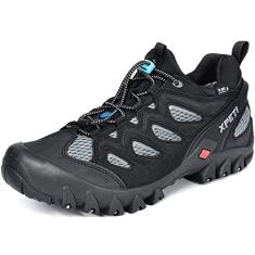 XPETI Tênis masculino Pathfinder Low Stretch impermeável para caminhada, Preto, 41