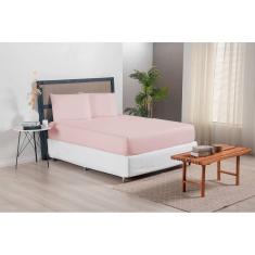 Jogo de Lençol Casal King Size Versatile Ponto Palito Simples 3 Peças Micropercal 300 Fios