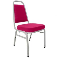 Cadeira Empilhável Para Auditórios Linha Hotel Plus Rosa