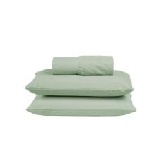 Jogo de Cama Box Casal 03 peças 100% Algodão Lençol Liso Percal 300 Fi