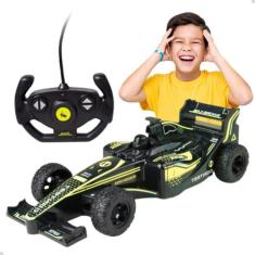 Carrinho F1 Corrida Controle Remoto Brinquedo Recarregavel  Sem Fio - 