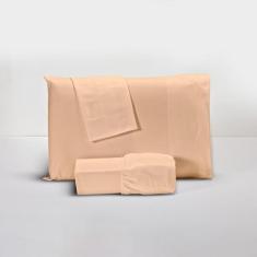 Lençol Aconchego 400 Fios Percal Liso Clean 3 Peças - DECORALAR, Solte