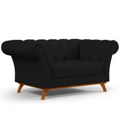 Sofá 2 Lugares Império 150 Cm Corano Preto C-05