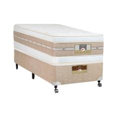 Cama Box + Colchão Castor Solteiro Silver Star Air Double Face Pocket 88x188x61cm