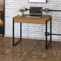 Escrivaninha 90Cm 2 Gavetas Kuadra Compace Mel