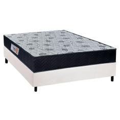 Cama Box Casal: Colchão Ortopédico Orthoflex Foggia Sogni Unic Face + Base White(138X188)
