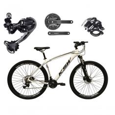 Bicicleta Aro 29 Ksw Xlt Shimano Deore E Altus 27v Freio Hidráulico Garfo Trava - Branco Tam.21