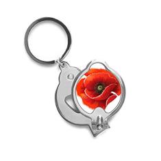 Cortador de unhas de milho grande, pintura de flor vermelha, cortador de aço inoxidável