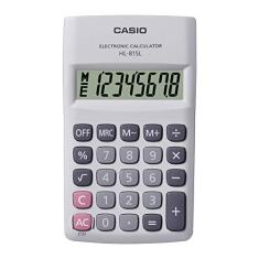 Calculadora de Bolso Vertical com Visor 8 Dígitos, Casio, HL-815L-WE, Branco
