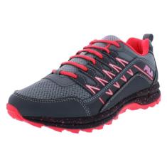 Fila Tênis de corrida feminino Evergrand TR Trail, Cinza/rosa, 37