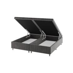 Base Box Baú King Ibiza 35cm 2,03m 1,93m Grafite