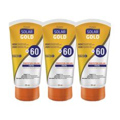 Kit 3 und Protetor Solar Facial Gold Fps60 50ml