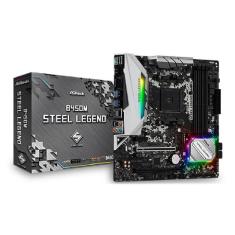 Placa Mãe Amd Am4 Asrock B450M Steel Legend Matx