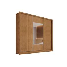 Guarda Roupa Casal 3 Portas de Correr e 8 Gavetas c/ Espelho Arezzo Pl