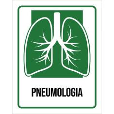 Kit 3 Placas Sinalização Hospitalar Pneumologia