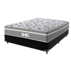 Cama Box Preto E Colchão Casal Evolution Probel