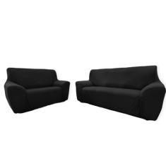 Capa de Sofá MARIA AGARRADINHA 2 e 3 LUGARES Tamanho King Cor 07: Pret