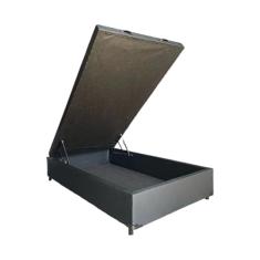 Cama Box Baú Casal Linhão Preto Com Pistão A Gás - Estrutura Reforçada - Imperium do Sono