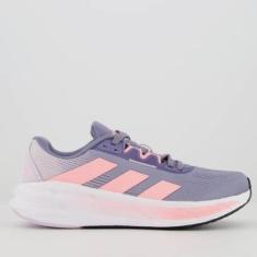 Tênis Adidas Questar 3 Feminino Cinza e Rosa-Feminino