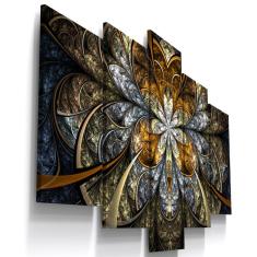 Quadros Decorativos Abstrato Vitral Flor Sala Quarto 