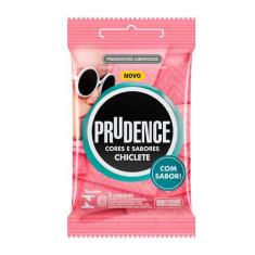 Preservativo Prudence Sabor Chiclete Lubrificado 3 Und