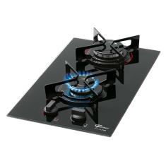Cooktop Gás 2 bocas Mesa Vidro Fit Line Fischer - Preto