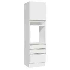 Torre Quente de Forno Glamy 1 Porta 3 Gavetas Branco Madesa
