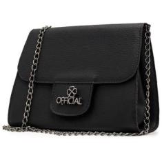 Bolsa Trevo Official Envelope com Detalhe e Alça em Corrente Feminina-Feminino