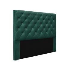 Cabeceira Cama Box Queen 160 cm Tania Veludo Verde S04 - D`Rossi