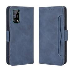 Capa com compartimento para cartão para Oppo Realme V5 5G, capa flip carteira com suporte de couro para Oppo Realme V5 5G, capa magnética retrô para celular, capa carteira com compartimentos para