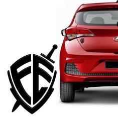 Adesivo Cristão Escudo Da Fé Resinado Para Carro Notebook - SPORTINOX