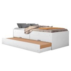 Bicama São Lorenzo Solteiro Branco  Com Colchão - Mais de Casa