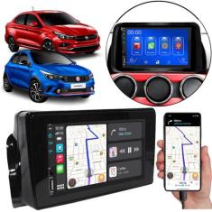 Kit Multimídia Mp5 Argo Cronos 2018-2023 7P Carplay + Câmera e Moldura