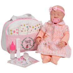 Boneca Bebê Reborn Realista Recém Nascida Enxoval Completo - Cegonha R