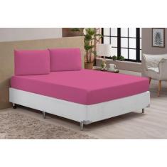 Jogo De Lençol Queen 3 Peças Percal 100% Algodão - Elohim_Store, Pink