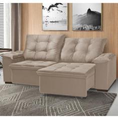 Sofá Retrátil e Reclinável 3 Lugares 200cm Cianita - Nabas Estofados