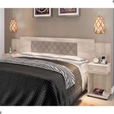 Cabeceira Box Bruna Amarula com Capitonê Bege Claro - Mais de Casa