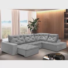 Sofá de Canto com Chaise 5 Lugares M136 Martins Estofados