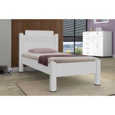 Cama Solteiro Paris Branco