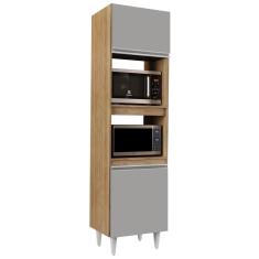 Paneleiro Torre Quente 2 Portas Colorado Castanho-cinza - Lumil Móveis