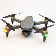 Drone S108 Pro, Camera 4k Full HD WiFi Tela Integrada no CR. GPS - Bateria e Hélices Extra (Cinza)