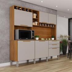 Armário de Cozinha 6 Portas 2 Gavetas New Topázio - Sallêto Móveis